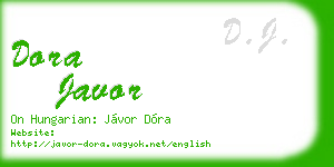 dora javor business card